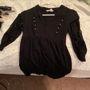 Dressy blouse with accent buttons